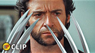 Wolverines New Claws  Dinner Scene  XMen Origins Wolverine 2009 Movie Clip HD 4K [upl. by Nakhsa]