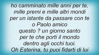 Antonello Venditti  Esterina Lyrics [upl. by Swetiana]