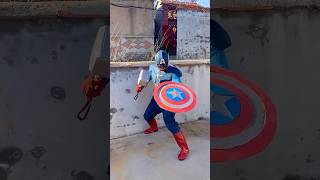 make Captain America armor from recycled materials cosplaydiy cosplay avengers captainmarvel [upl. by Anawqahs]