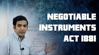 The Negotiable Instruments Act 1881 Part 1 by Advocate Sanyog Vyas [upl. by Barret]