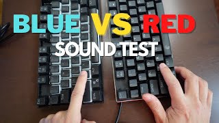 Blue Switch VS Red Switch on Mechanical Keyboard  Sound Test on Redragon K552 VS HUO JI  Review [upl. by Shaper]