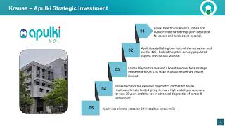 Krsnaa Diagnostics Ltd Investor Presentation for Q2 FY March 2025 [upl. by Akyre]