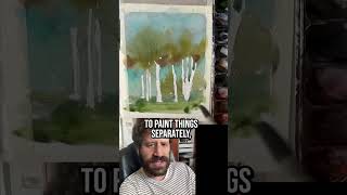 How to Paint TREES amp Foliage 🎨 shorts watercolor painting [upl. by Edita713]