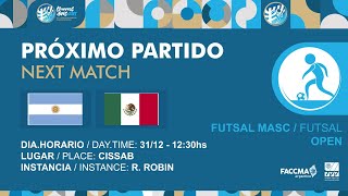 Futsal M OPEN  Argentina Lav vs México  Juegos Macabeos Panamericanos Buenos Aires 2023 [upl. by Orson]