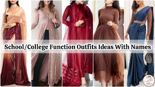 SchoolCollege farewell outfits with names for girlsSchoolCollege function outfit ideas with names [upl. by Adnuahsal]