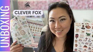 UNBOXING Clever Fox Planner Stickers  Self Love Journal  Mom Calendar [upl. by Aicelet]