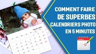 📅 Comment faire un calendrier photo mural  Un design pro en 5 minutes [upl. by Ecyarg]