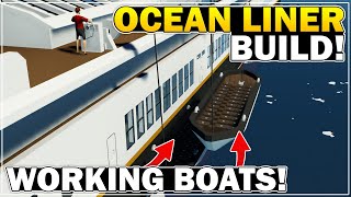 Working Lifeboats amp Davits  Ocean Liner Build  Part 17 [upl. by Schultz893]