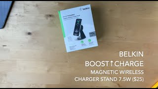 Belkin Boost Charge 75W MagSafe Wireless Charger Stand Unboxing [upl. by Goldman]