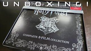 Harry Potter Complete 8Film Collection 4K Bluray Steelbook Unboxing [upl. by Garrott]