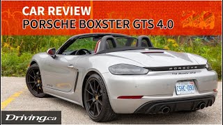 2021 Porsche 718 Boxster GTS 40  Car Review  Drivingca [upl. by Ermina486]