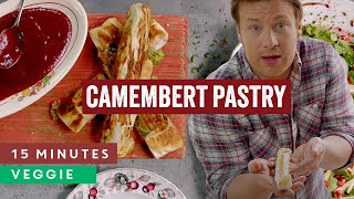 Camembert Recipe With Cranberry Sauce  15 Minute Meals With Jamie Oliver [upl. by Ymas]