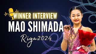 quotExcited to come back to the JGPquot  Mao SHIMADA JPN  Junior Women Winner  Riga 2024  JGPFigure [upl. by Editha]