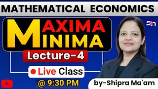 Introduction to Mathematical Economics  2Maxima Minima  Mathematical Economics [upl. by Akcinehs779]