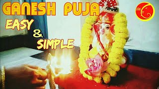 Ganesh chaturthi puja vidhi easy and simple at home 2021 Bengali procedures [upl. by Eisse]