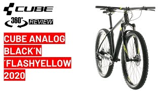 Cube ANALOG black´n´flashyellow 2020 360 Bike review [upl. by Anitra]