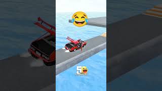 CAR Crash Short shorts funnyshorts cartoon car 5starfun bus buscrash carcrashgame [upl. by Carbo]