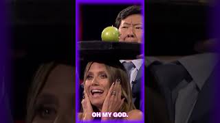 Heidi Klum SCREAMS in terror as an apple is shot off her head [upl. by Sundberg]