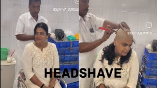 Tirupati headshave vlog  Indian girl full headshave  Razor shave  temple headshave  headshave [upl. by Aihsekram]