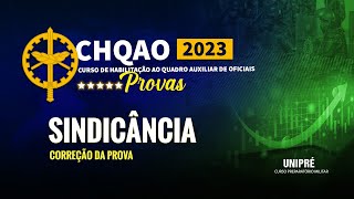 Prova CHQAO 2023  Sindicância [upl. by Ecirual290]