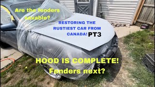 RESTORING THE RUSTIEST CAR FROM CANADA PT3 [upl. by Nappy]