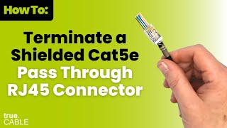 How To Terminate a Shielded Cat5e RJ45 Connector [upl. by Yelsnit601]