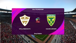 Stellenbosch vs Lamontville Golden Arrows 18092024 DStv Premiership PES 2021 [upl. by Sirref]