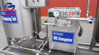 300L Milk Pasteurizer Homogenizer Cooler [upl. by Joshia745]