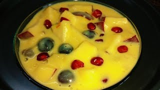 Fruit Custard Recipe In Tamil ┃custardfruitsalad fruits desert kids sweet food trending [upl. by Ahsienod]