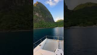 Views from a boat day around the island of St Lucia 🇱🇨 what is your favourite caribbean island [upl. by Lezah]