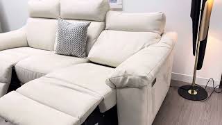 Natuzzi ESTREMO C126 Svinge Fabric Power Reclining 3 amp 3 Seater Sofas Sale Ex Display Clearance Max [upl. by Nitsej]