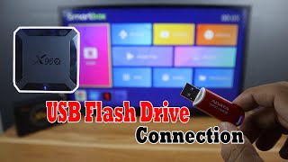 How to Connect and Eject USB Flash Drive to X96Q TV Box [upl. by Daeriam]