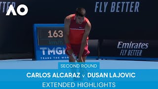 Carlos Alcaraz v Dusan Lajovic Extended Highlights 2R  Australian Open 2022 [upl. by Mert203]