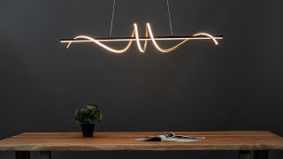 LED hanglamp krul zwart met goud  Straluma 02030040 [upl. by Adnaluoy86]