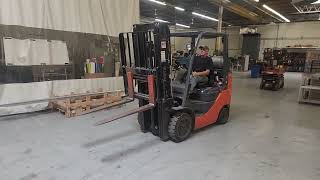 At Auction TOYOTA 4800 LB MODEL 8FGCU25 LP GAS FORKLIFT TRUCK [upl. by Spear329]