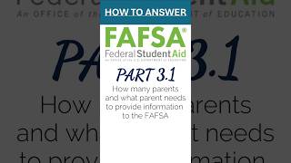 Which parent has to provide information on the FAFSA fafsa [upl. by Honorine]