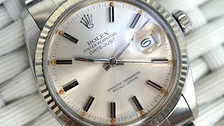 CRISP Rolex Datejust ref 16014 from 1979  Gorgeous white sunburst  all original  cal 3035 [upl. by Trilby]