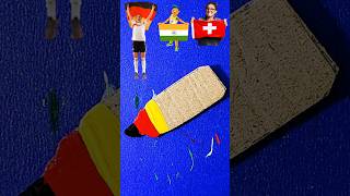 Marker 🖊️ Flag 🇮🇳🇩🇪🇨🇭🫡 Drawing shorts trending art pen painting flag video monikadrawing [upl. by Manon438]