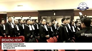 Suasana Sidang Terbuka Pengambilan SumpahJanji Advokat PPKHI di Pengadilan Tinggi DKI Jakarta [upl. by Stanly]