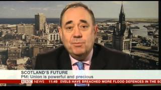 Alex Salmond on BBC News channel 7 Feb 2014 [upl. by Poole]