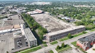 Drone View Of Detroit’s Packard Automotive Plant  So Much Now Demolished And Gone [upl. by Nulubez]