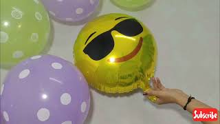 FUN MYLAR BALLOON AND DOTTED BALLOONS POPPING [upl. by Colfin]