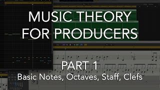 Music Theory for Producers 01  Basic Notes Octaves Staff Clefs [upl. by Tarazi285]