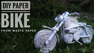 DIY PAPER BIKE🏍 FROM WASTE NOTE 📚HOW TO MAKE DIY BIKE FROM WASTE PAPERAYAN MAZID CRAFT [upl. by Darrel964]