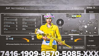 NEW UPDATE 34🔥 BEST SENSITIVITY CODE  CONTROL SETTINGS BGMIPUBG MOBILE [upl. by Skutchan]