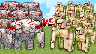 100 Redstone Golems vs 100 Iron Golems in Minecraft Mob Battle [upl. by Newberry877]