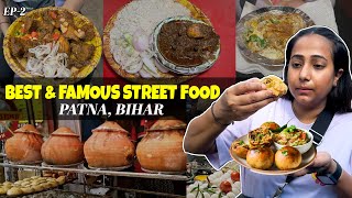 Best amp Famous Street Food of Patna for 24 Hours  Champaran Meat Sweets Veg Thali amp more  Ep 2 [upl. by Rosalynd]