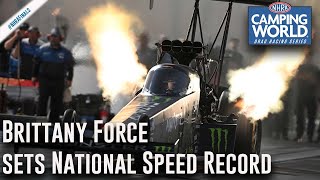 Brittany Force sets Top Fuel national speed record [upl. by Duke904]