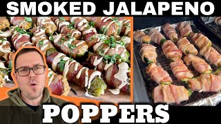 Smoked Bacon Wrapped Jalapeño Poppers Recipe [upl. by Haron]