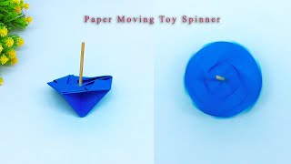 Make a Paper Spinning Top Easy  Easy Paper Toy Without Glue [upl. by Esinahs]